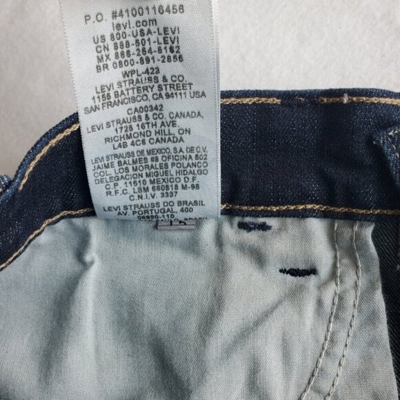 Levi's Dark Wash Button-Fly Jeans Shorts Size 8 - Picture 7 of 7